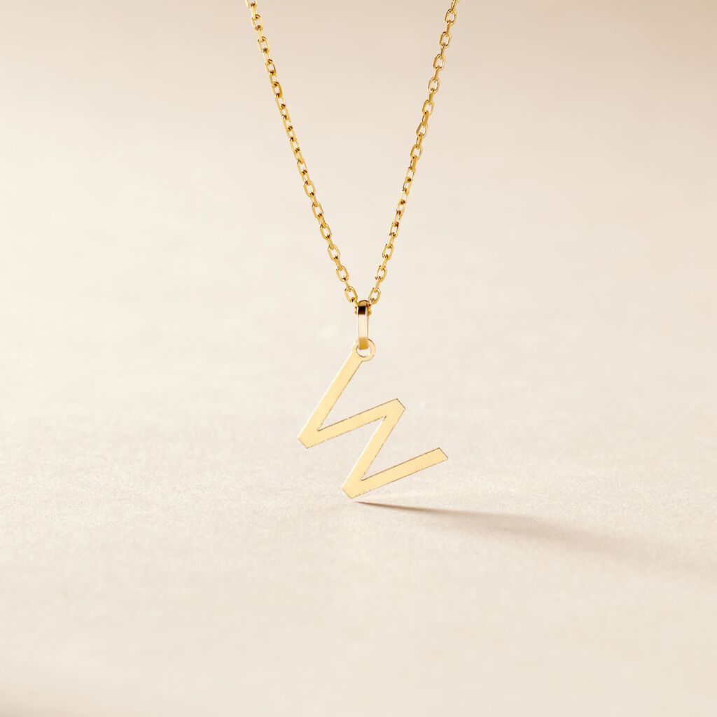 Pendentif Ionia Lettre Or Blanc