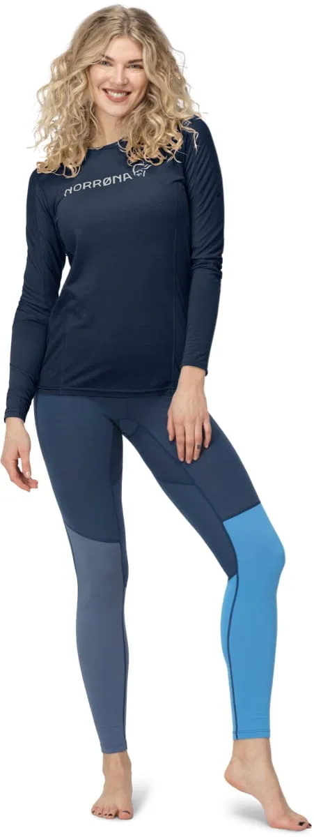 Norrøna Women's Falketind Equaliser Merino Round Neck Indigo Night