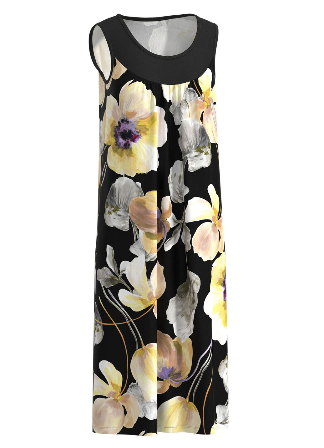 Kleid mit farbbrillantem Druckdessin