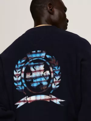 Moletom oversized com logo Tartan Crest