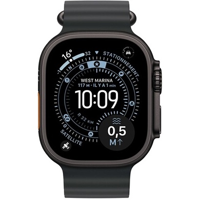 Accessoires bracelet et montre connectée Apple Océan noir 49 mm Finition titane noir