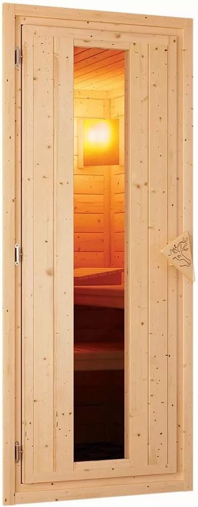 Karibu Saunahaus MELO 38 mm naturbelassen Außensauna Gartensauna versch. Ausführungen (MELO 1)