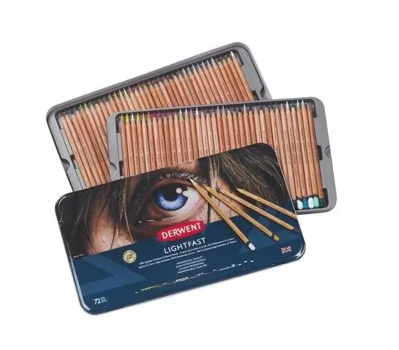 Derwent Lightfast Pencil 72 stk. i tinæske - oliebaseret farveblyant