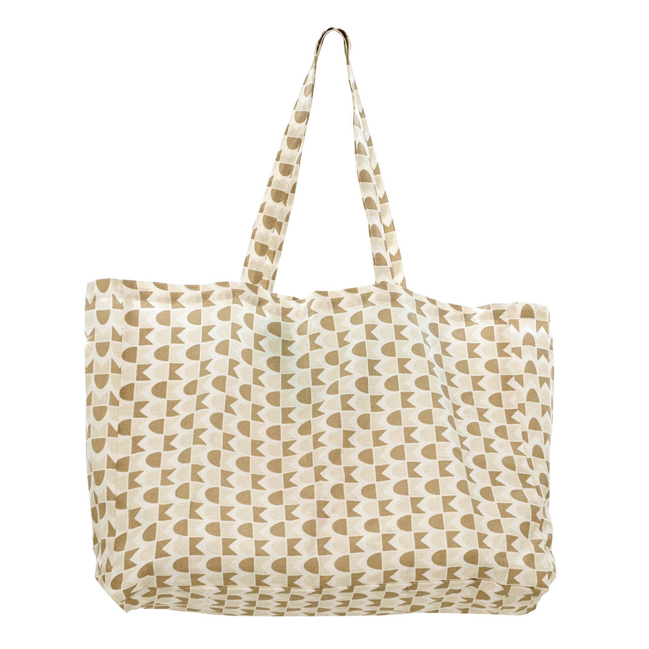 Febronie Sac de plage en Coton Skandi sable - 44x54x22 cm