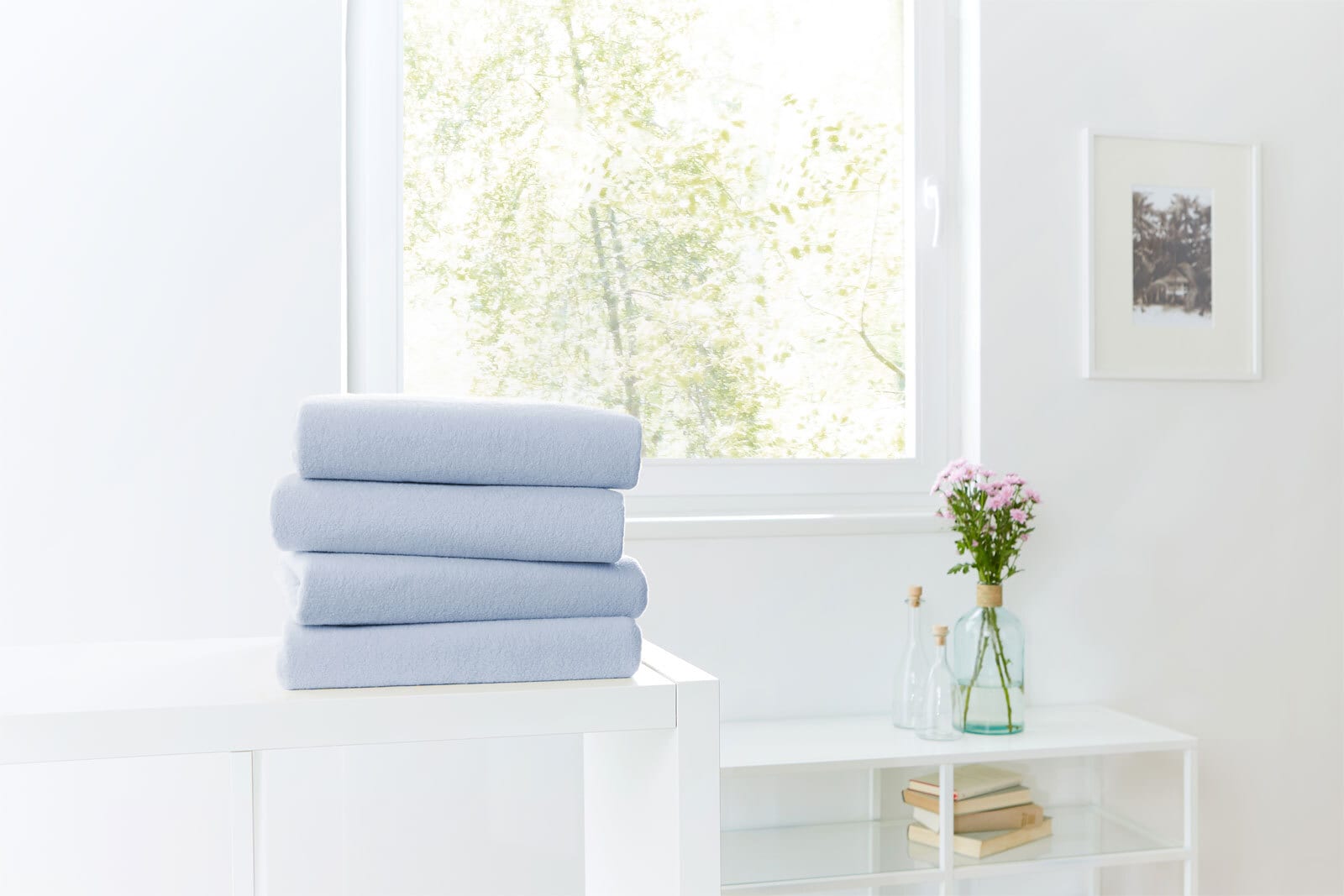 Vario Spannbetttuch Teddy-Flausch 180-200 x 200 cm blue sky