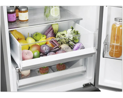 HAIER HTW5620CNMP koel-vriescombinatie, afmetingen (B x H x D): 59,5 x 205 x 66,7 cm, koelgedeelte: 289 l, vriesgedeelte: 125 l, zwart