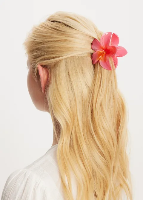 Haarclip bloem roze (ROS)