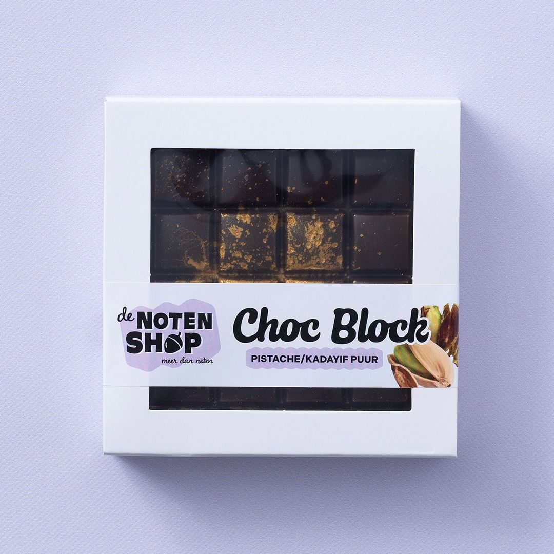 Choc block pistache/kadayif puur 100 gram