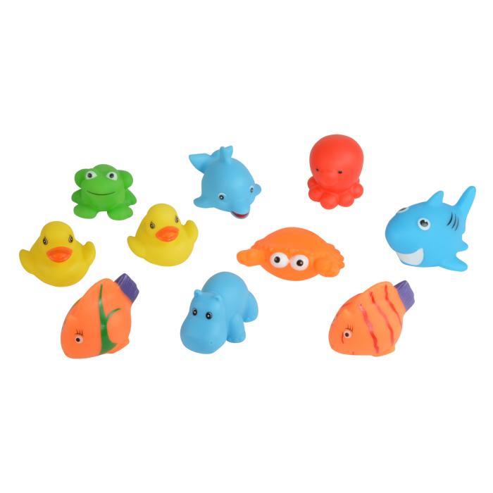 SET 10 ANIMAUX ARROSEURS BAIN 6X4CM