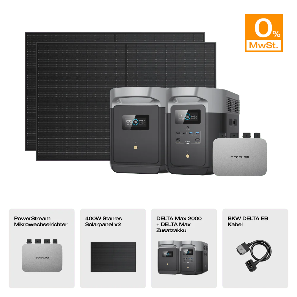 EcoFlow DELTA Max Solargenerator (Starrer PV400W*2)
