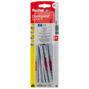 Fischer DuoXpand constructieplug 8x100 mm 4 stuks