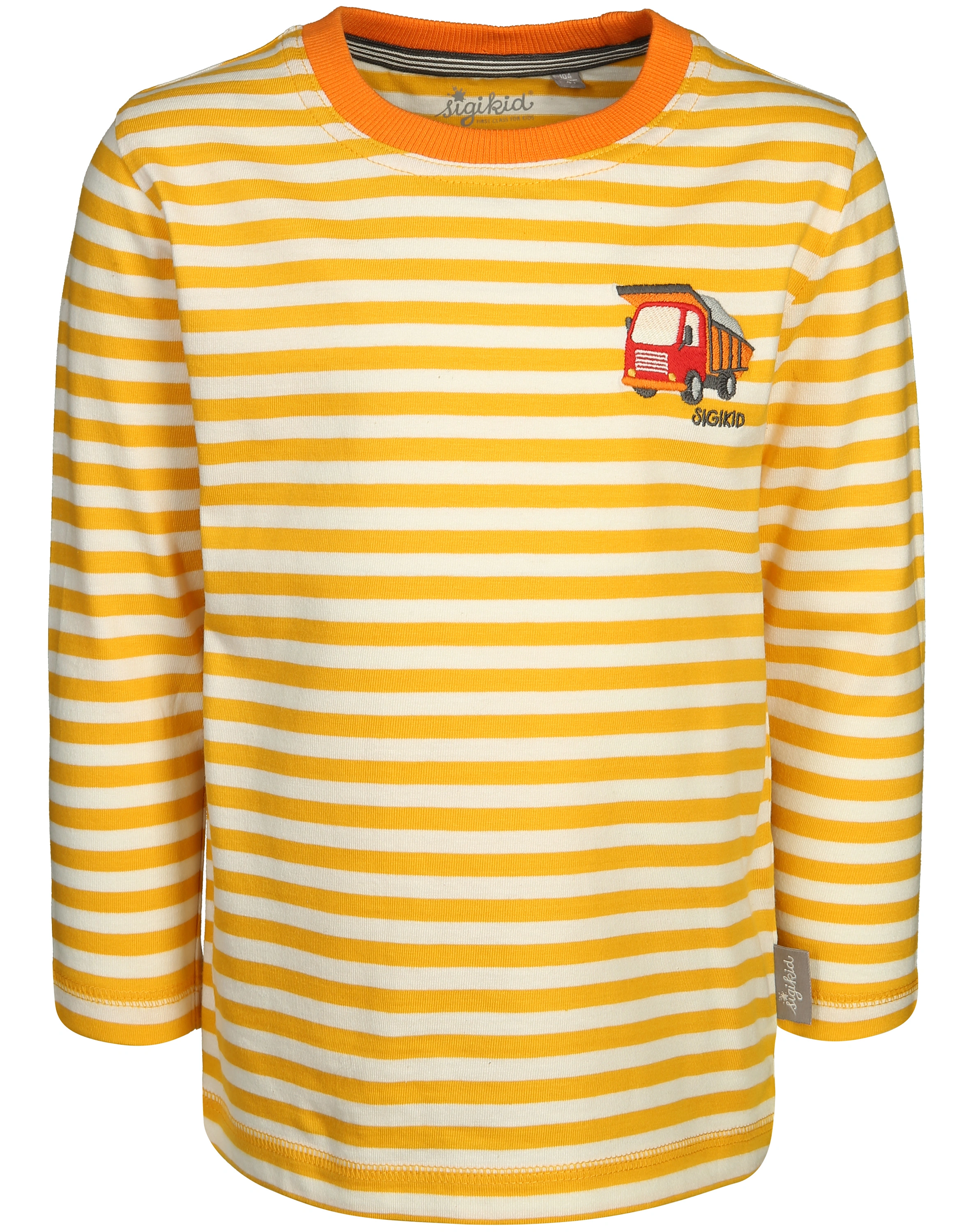 Langarmshirt CONSTRUCTION gestreift in gelb