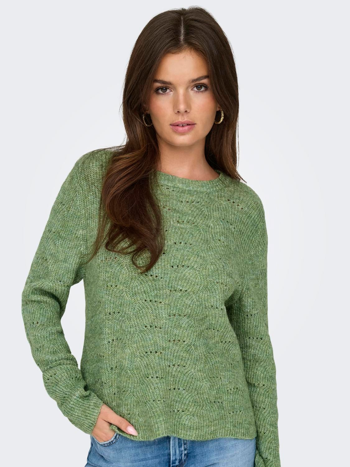 ONLLOLLI Strickpullover Hedge Green