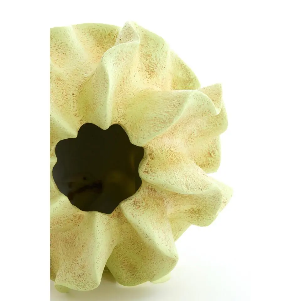 Vaas Sharuna - Crème groen - 26.5x26.5x25cm