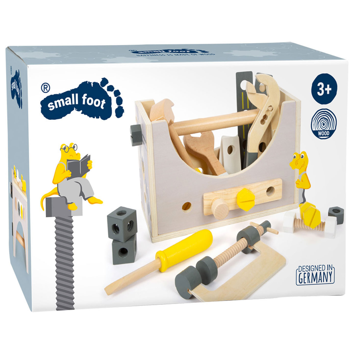 Small Foot-Houten Gereedschapskist 2in1, 28dlg.