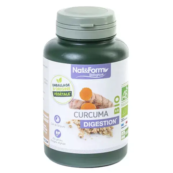Cápsulas Vegetais de Cúrcuma Orgânica Nat & Form - 200