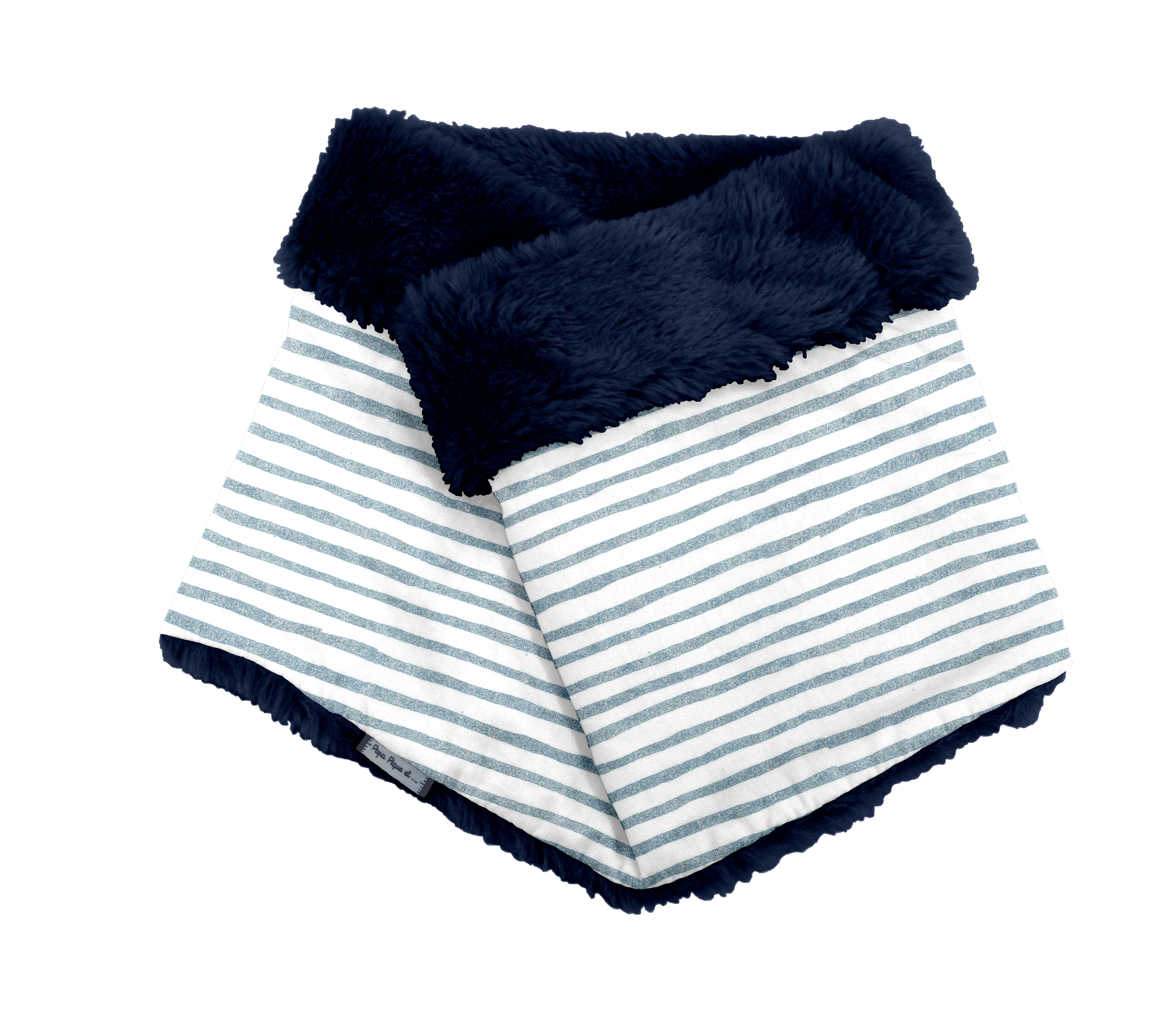 Echarpe Tube Adulte Rayé Bleu Blanc