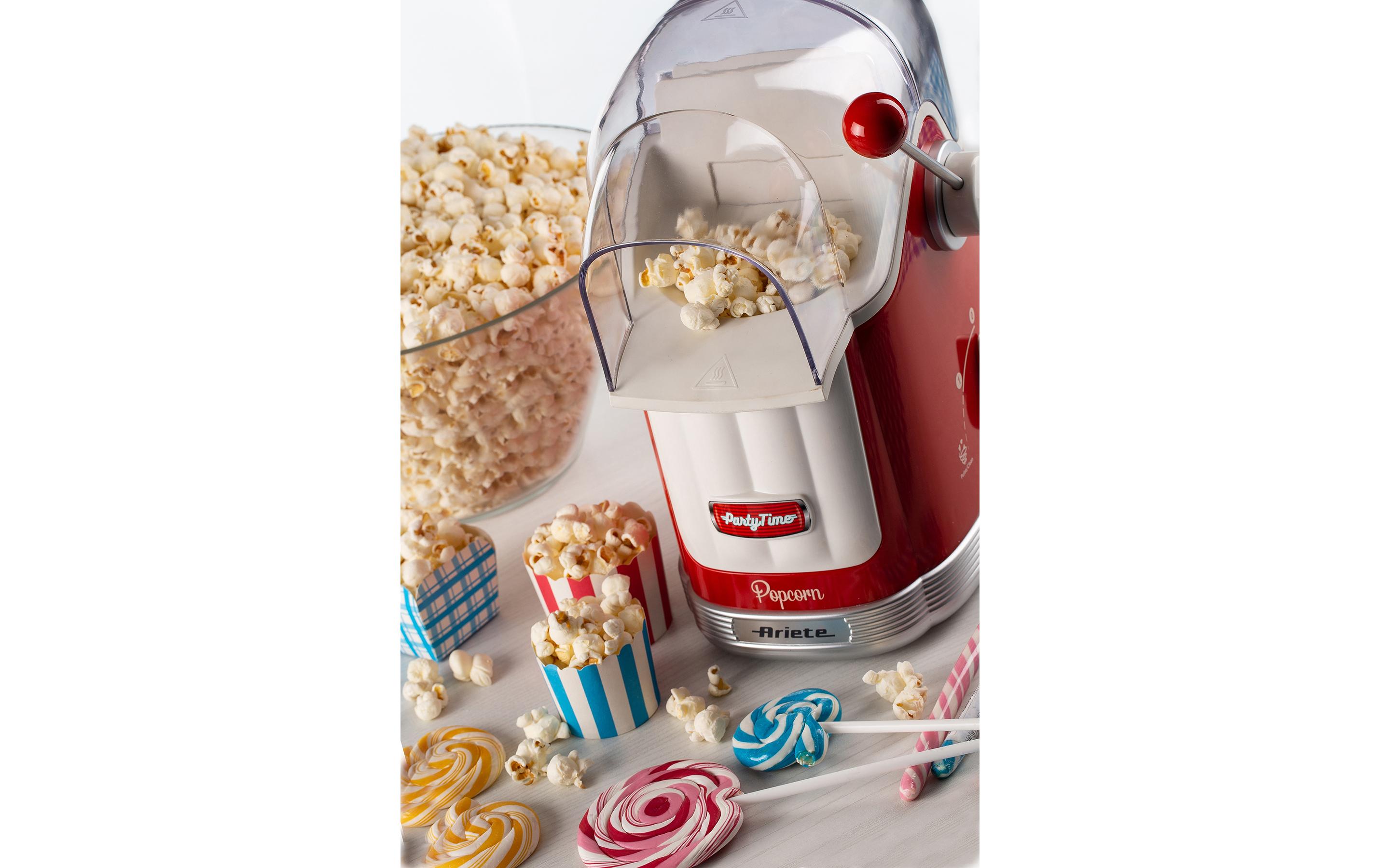 Popcorn Maschine Party Time ARI-2958-RD Rot/WeissPopcornmaschine im Retro-Design