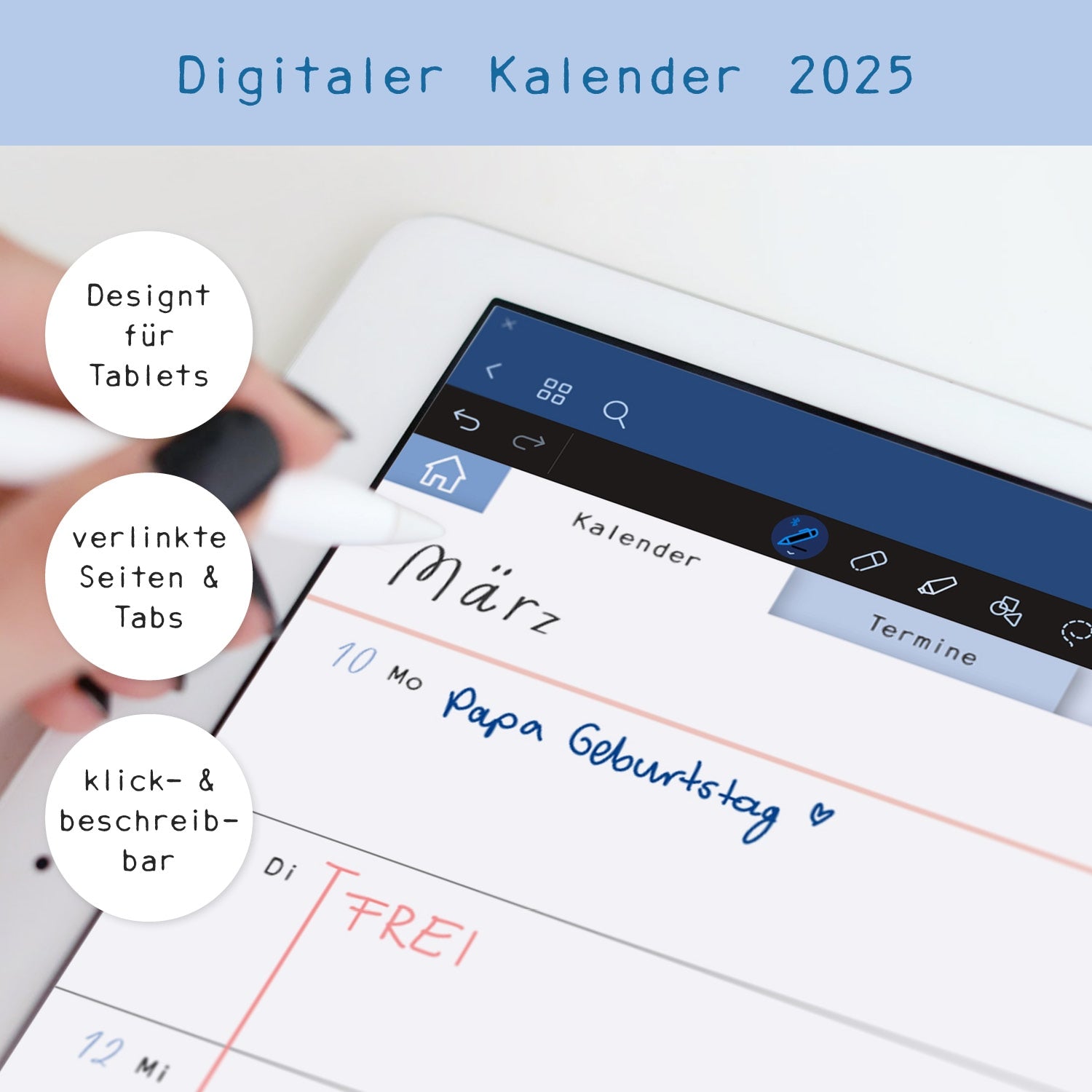 Digitaler Kalender „2025