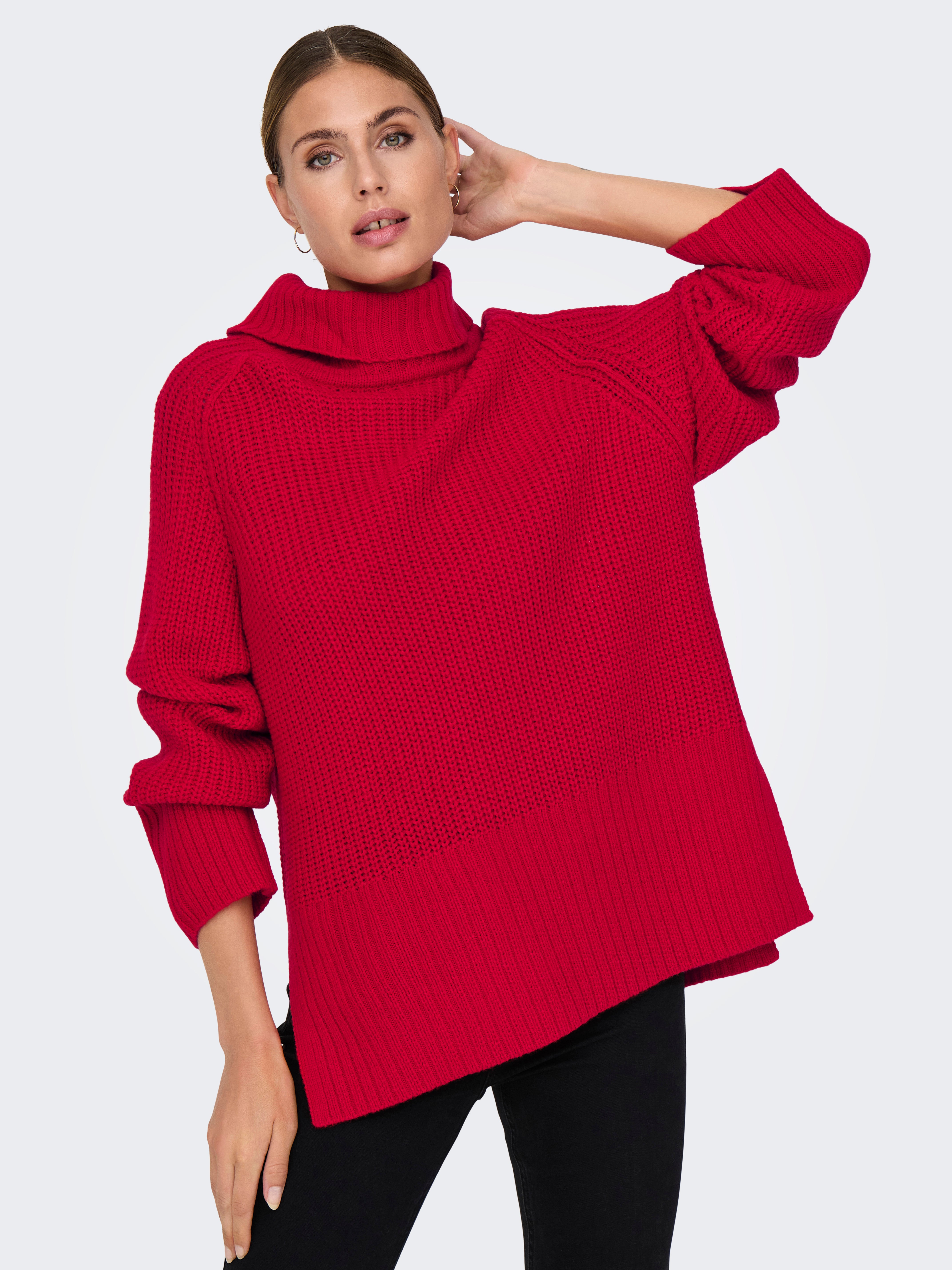 JDYJUSTY Strickpullover Barbados Cherry