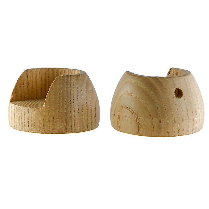 Support encastré pour barre à rideau GoodHome 28 mm Symi naturel
