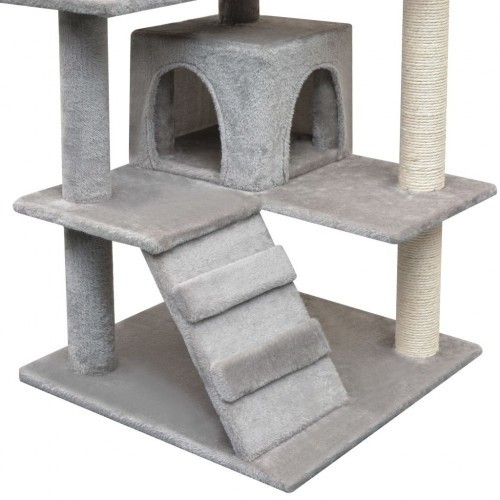 Arranhador para Gatos vidaXL com Haste de Sisal, Cinza