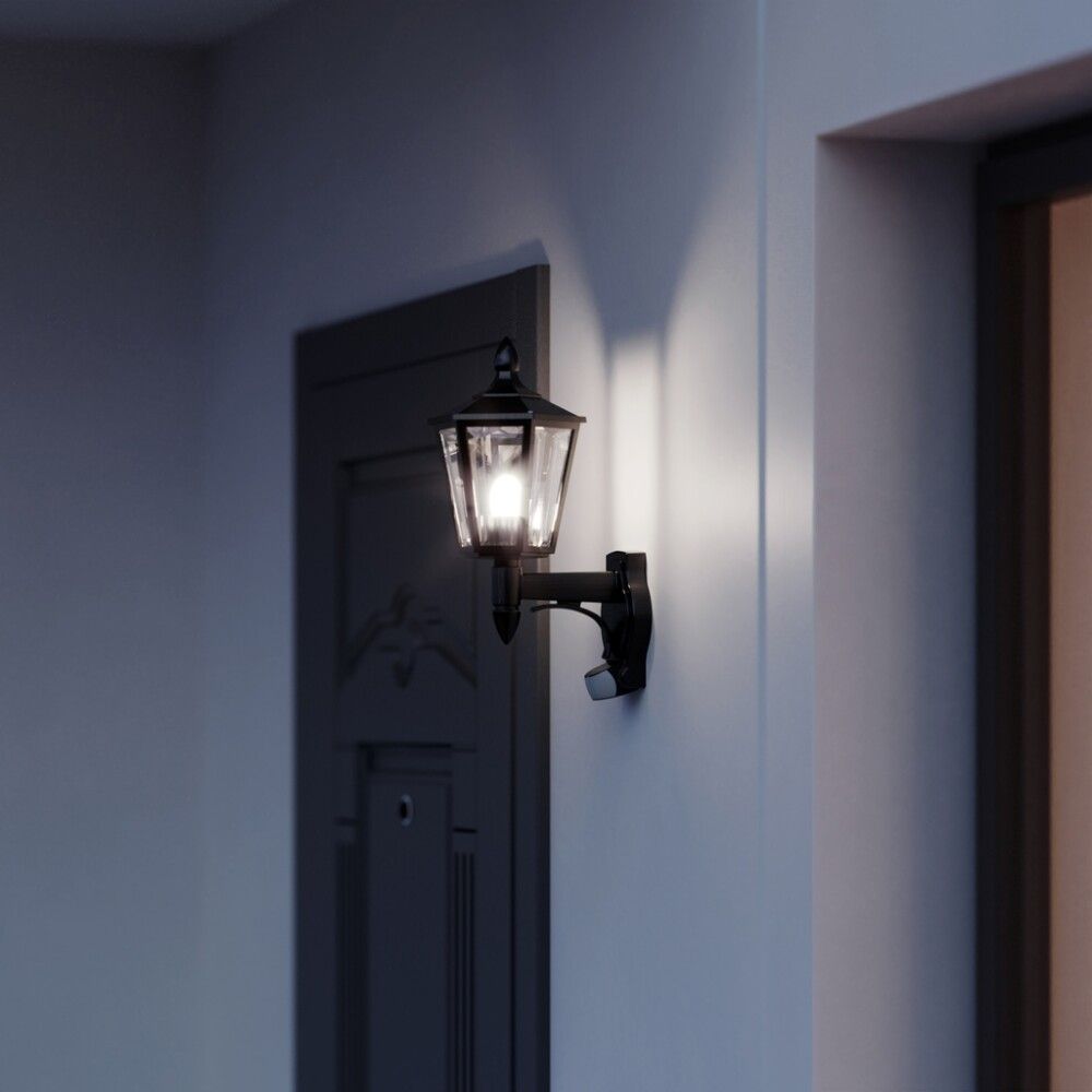 VEGGLAMPE STEINEL L15 MED BEVEGELSESSENSOR SVART