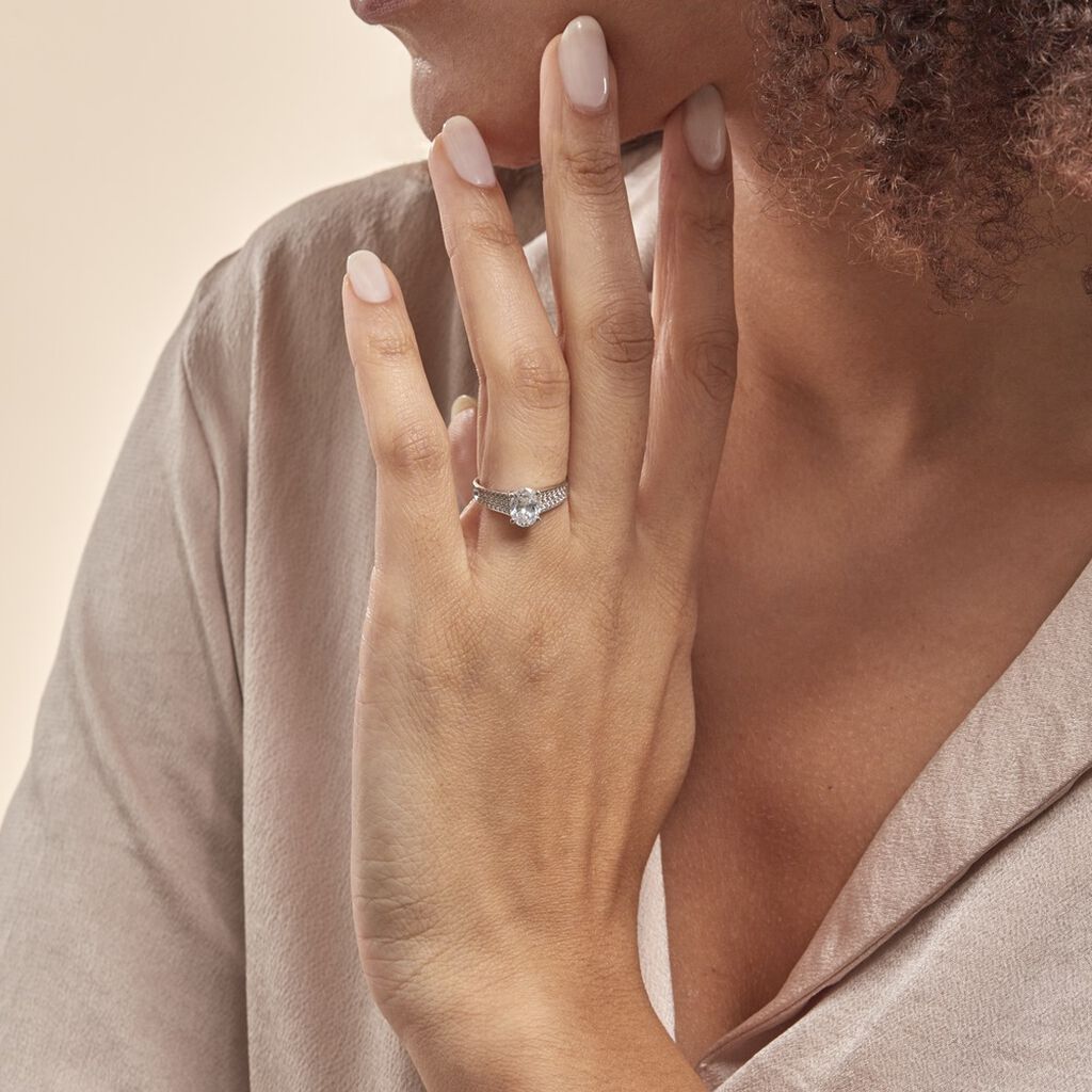 Bague Or Blanc Morganenn Oxyde