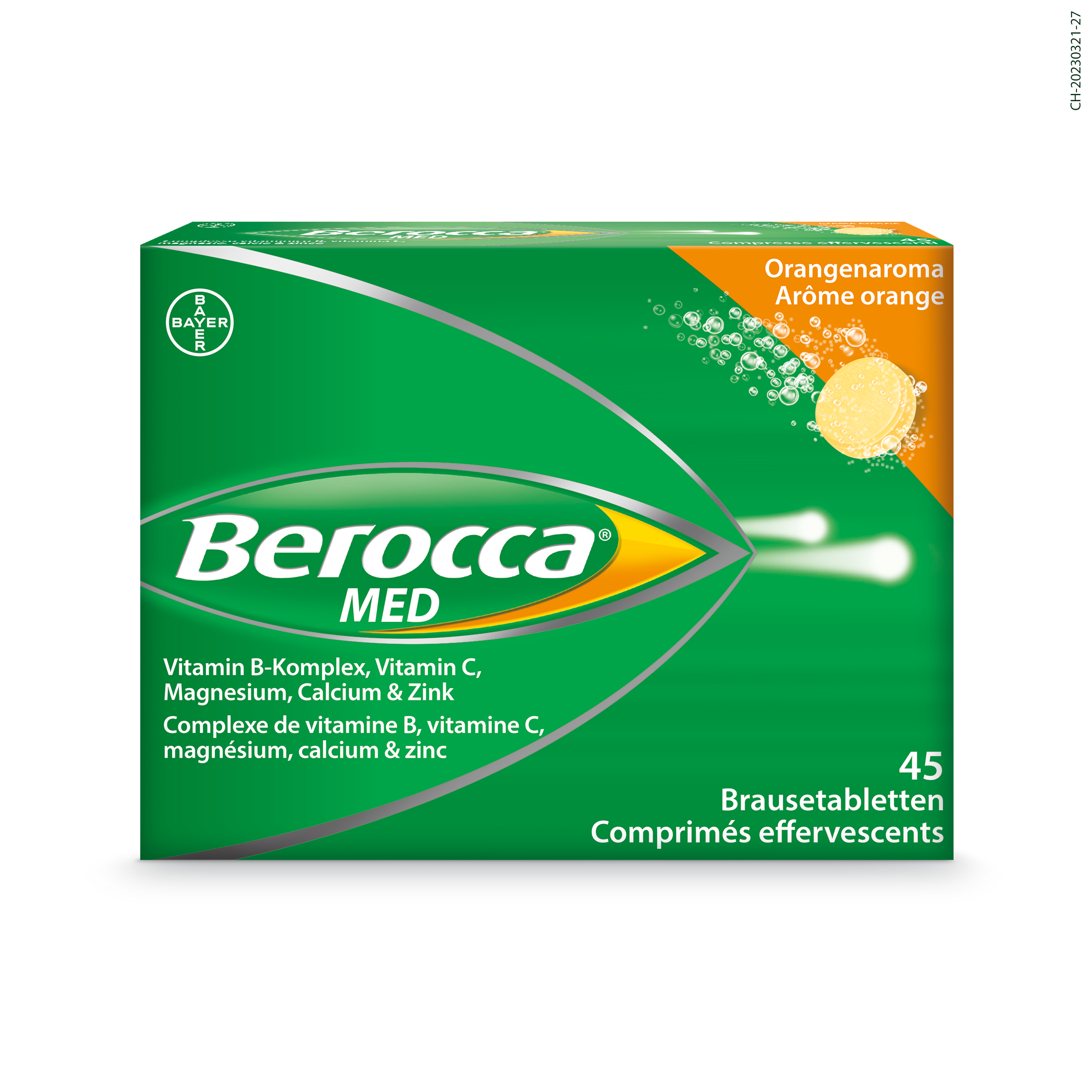 BEROCCA MED Brausetabl Orangenaroma Ds 45 Stk
