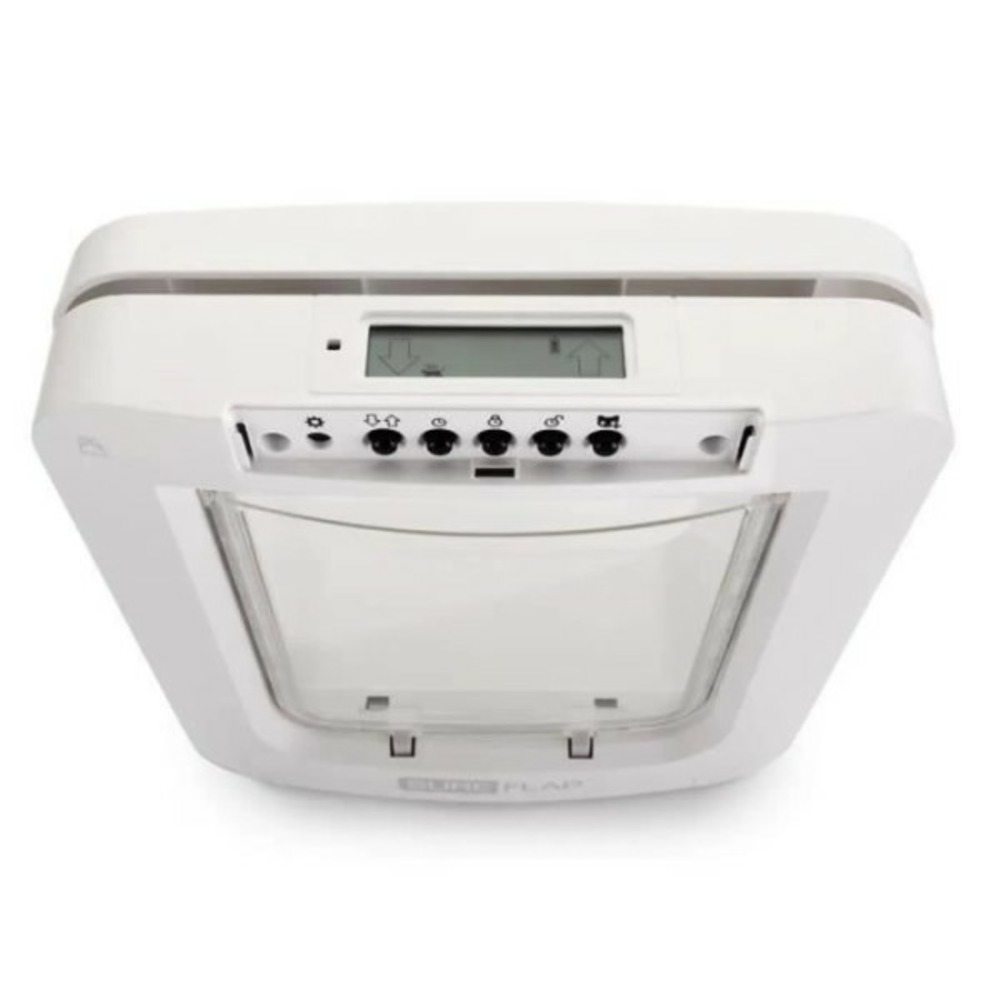 Grande chatiere a puce électronique connecté - blanc - 178 mm x 170 mm (livré sans le hub)