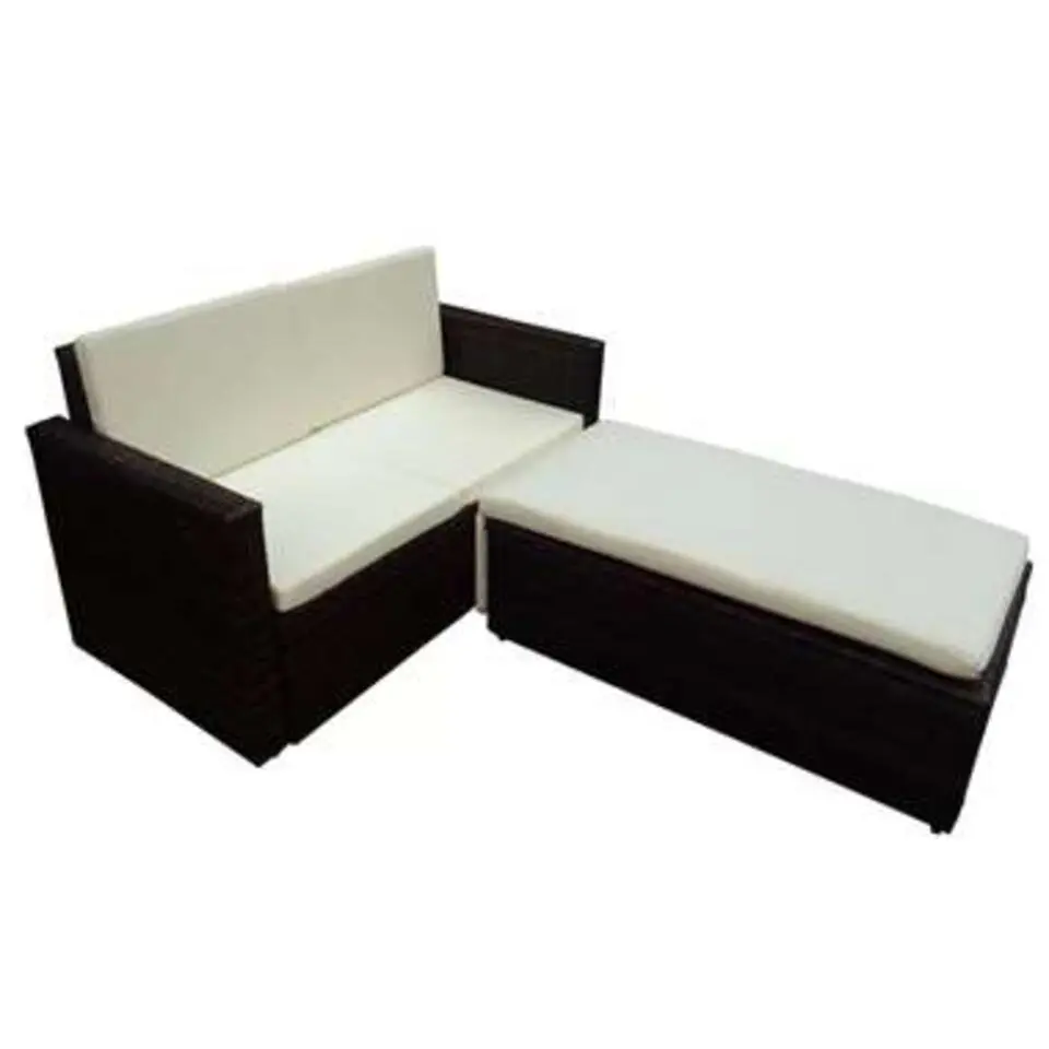 vidaXL - Tuinmeubelset - Bruin - Poly rattan