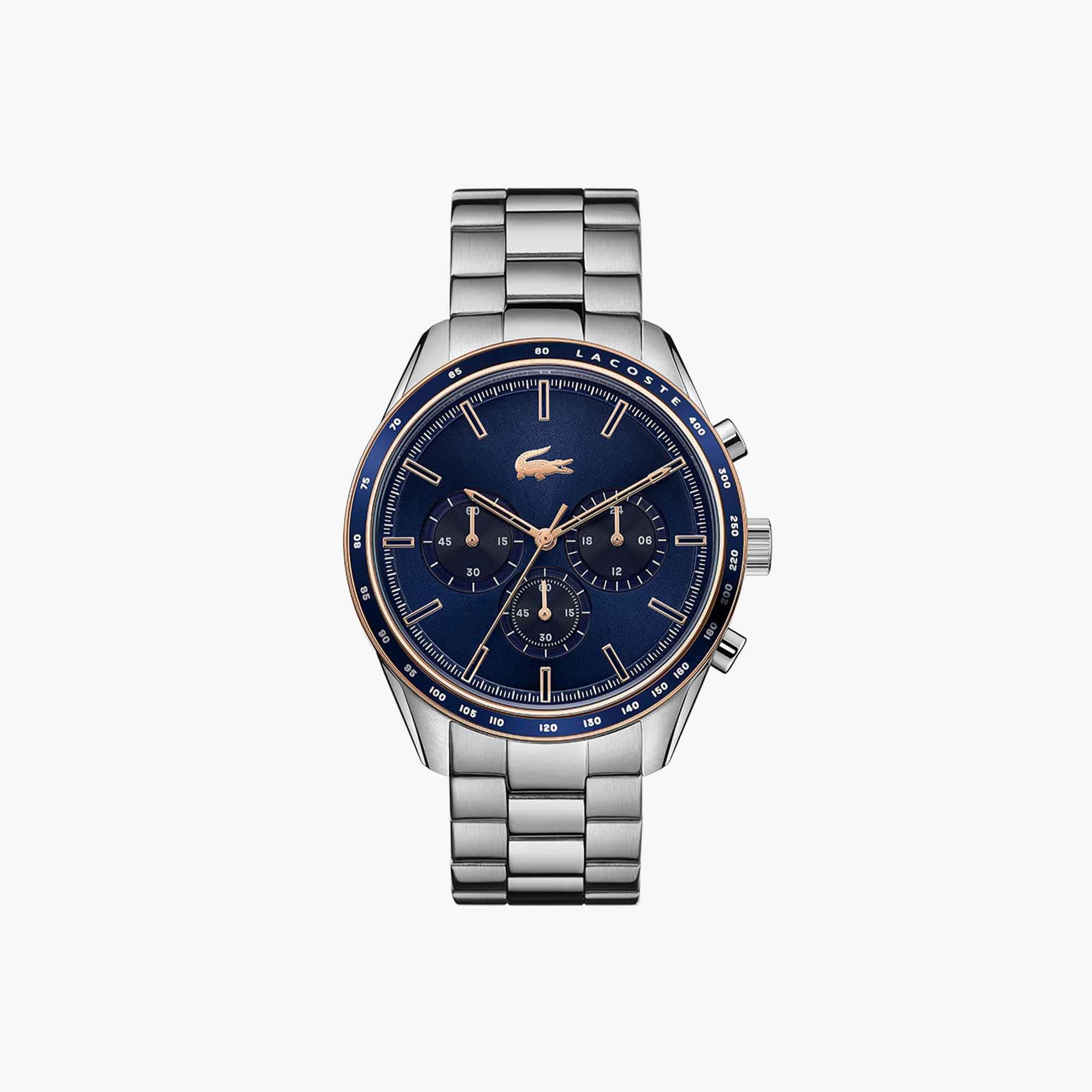 Montre chronographe Boston bleu marine avec bracelet en acier inoxydable Montres - Blanc - Lacoste - Homme