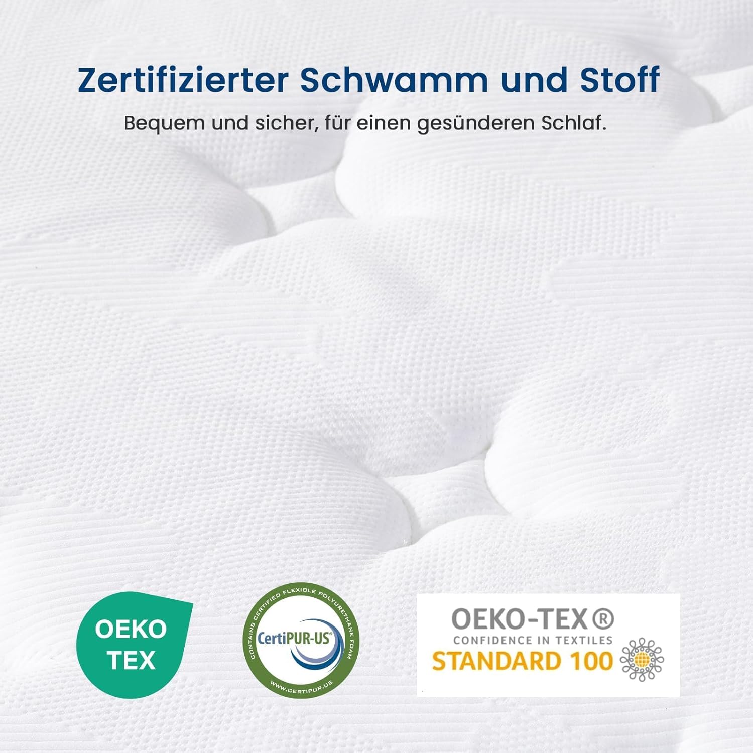 Coolvie Matratze 140x200 cm 7-Zonen Orthopädische Taschenfederkernmatratze Härtegrad H3 Höhe 25 cm Matratzen mit Komfortschaum Öko-Tex S Zertifiziert