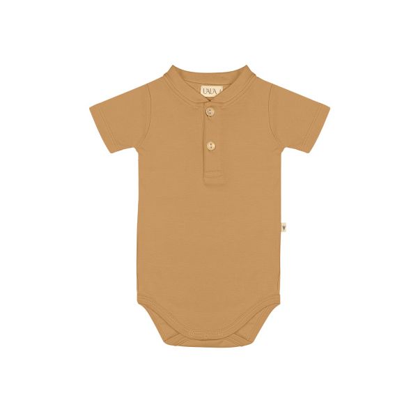 UAUA Romper Met Knopen Korte Mouw Mostaza