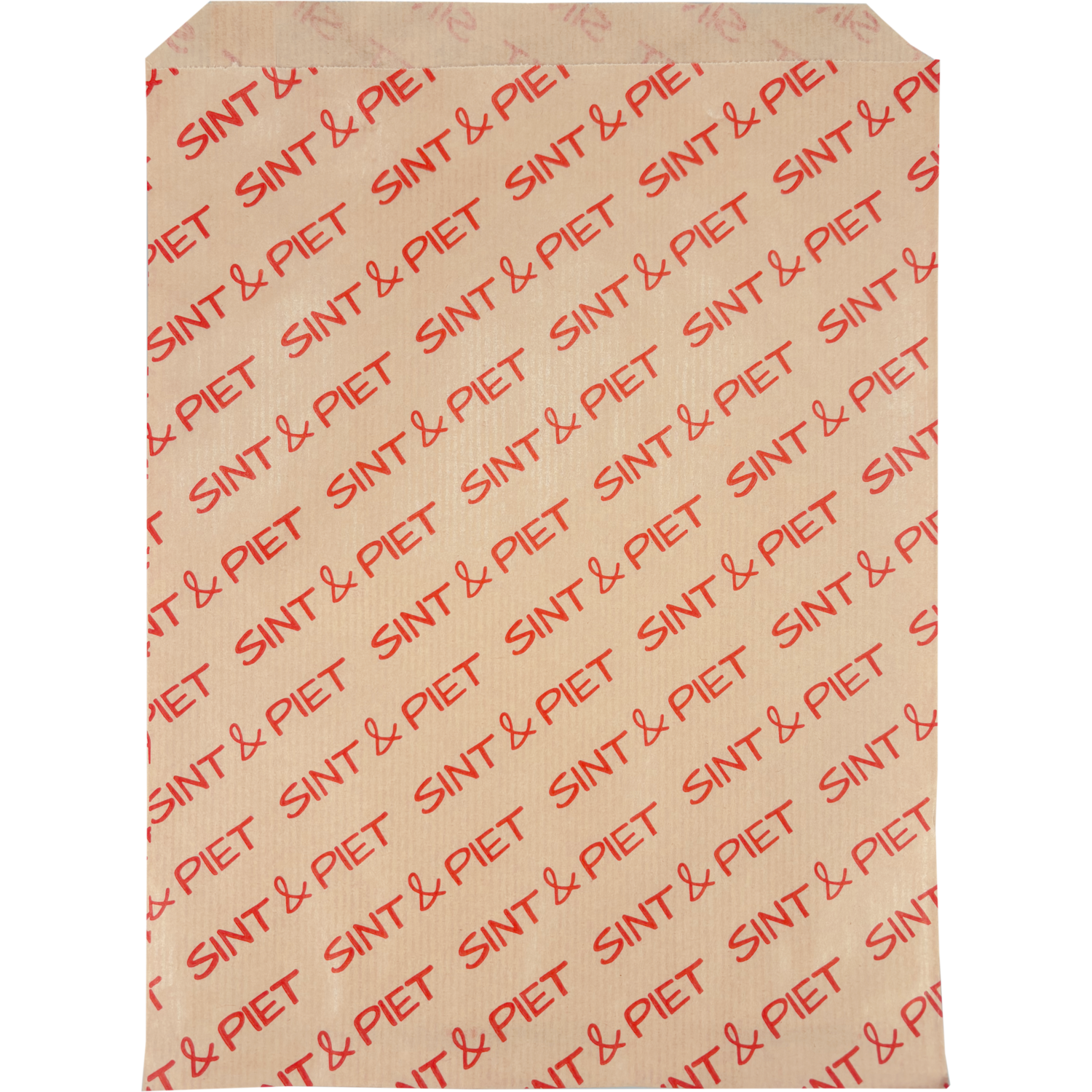Zak, Fourniturenzak, Papier, 22x29cm, Sint & Piet, bruin/rood