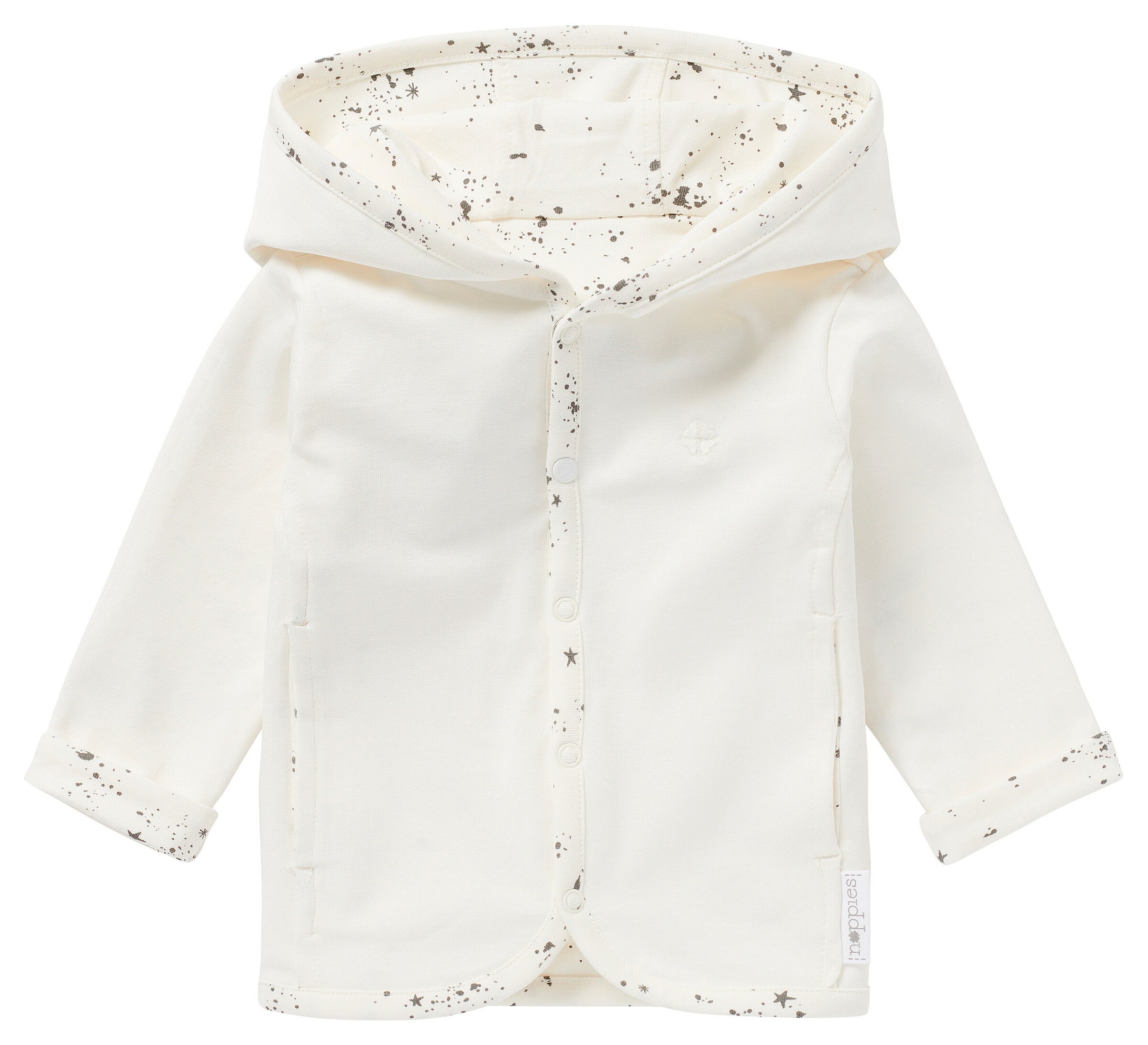 Noppies Baby Strickjacke Bonny - Reversible Taupe Melange