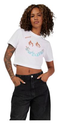 T-shirt Femme Fox Baby Hello Blanc