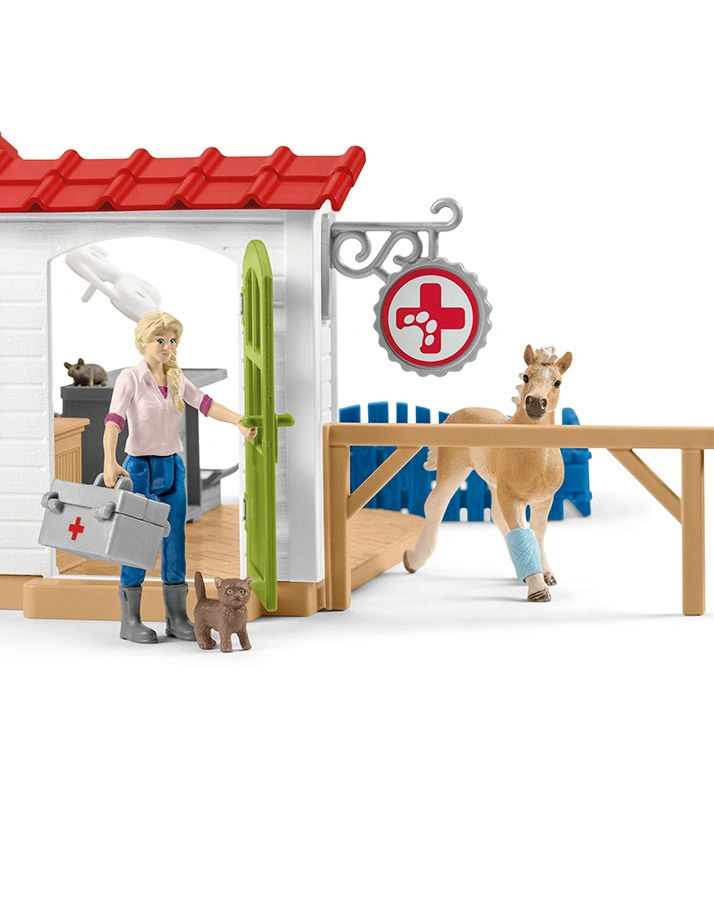 schleich® 42502 Farm World – Tierarzt – Praxis mit Haustieren