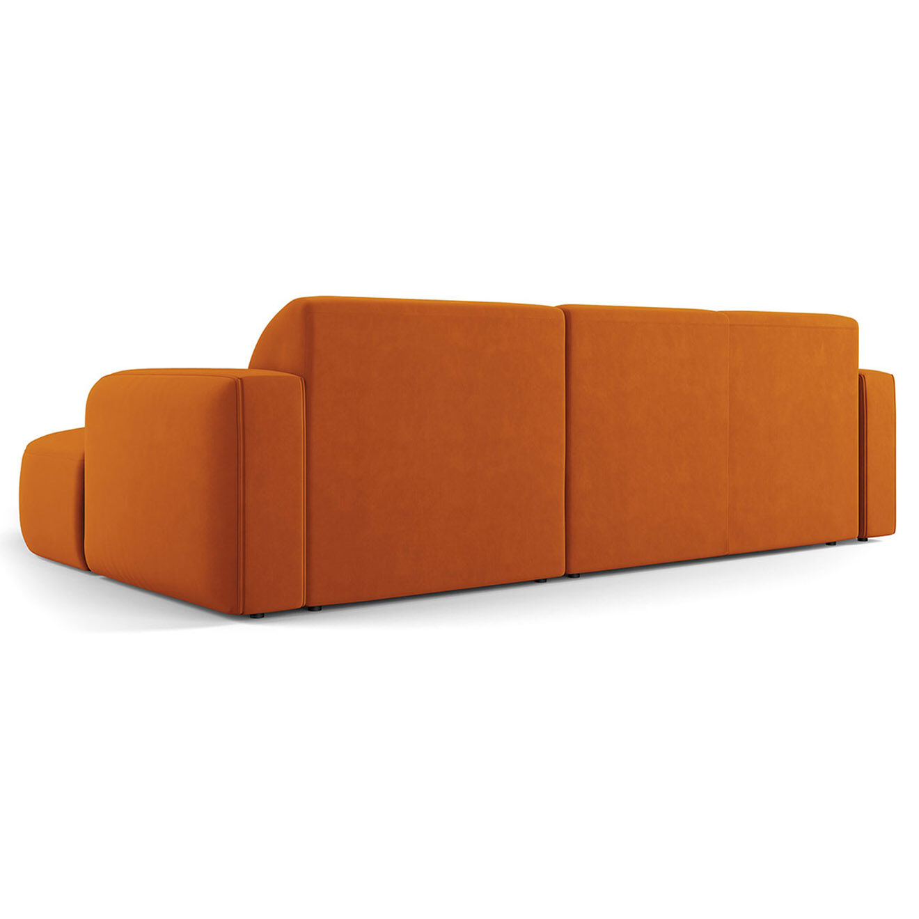 Mazzini Sofas Canapé d'angle droit Velours Jasmin 4 Places terracotta - 250x170x72 cm