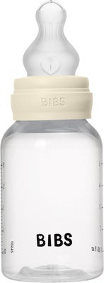 BIBS Slow Flow Tåteflaske Silicone 2-pack 150 ml, Ivory