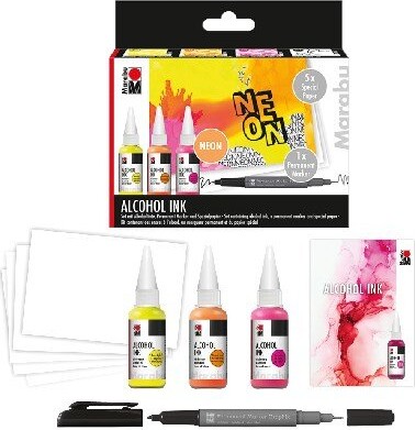 Marabu - Alcohol Ink Sæt - Neon - 3X20 ML