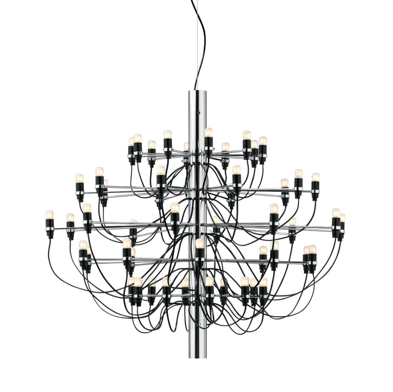 Flos 2097/50 by Gino Sarfatti kroonluchter Ø100 opaal chroom
