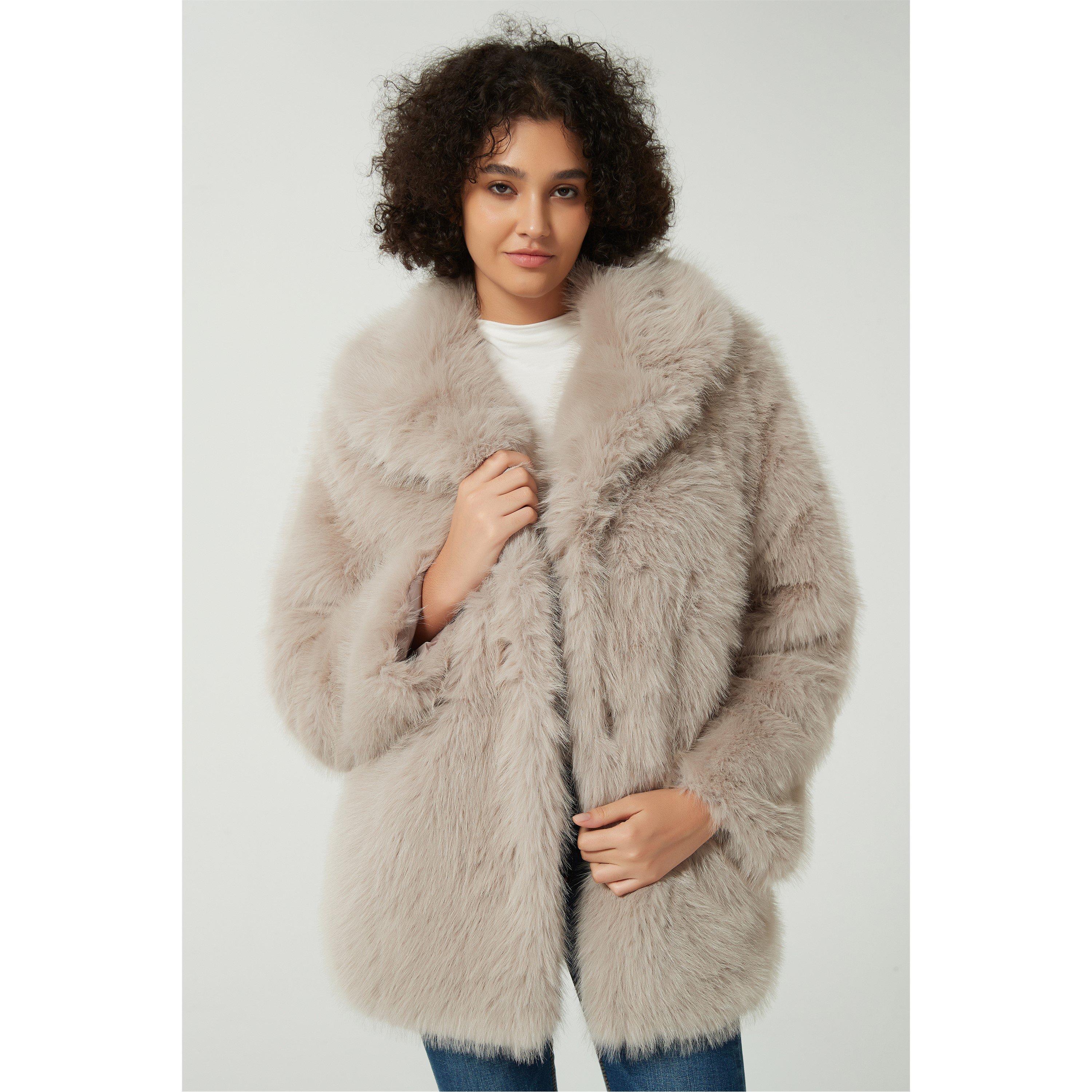 Be You B Faux Fur Fluffy Coat
