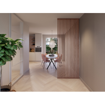Roomdivider spijlen MDF walnoot 4 stuks
