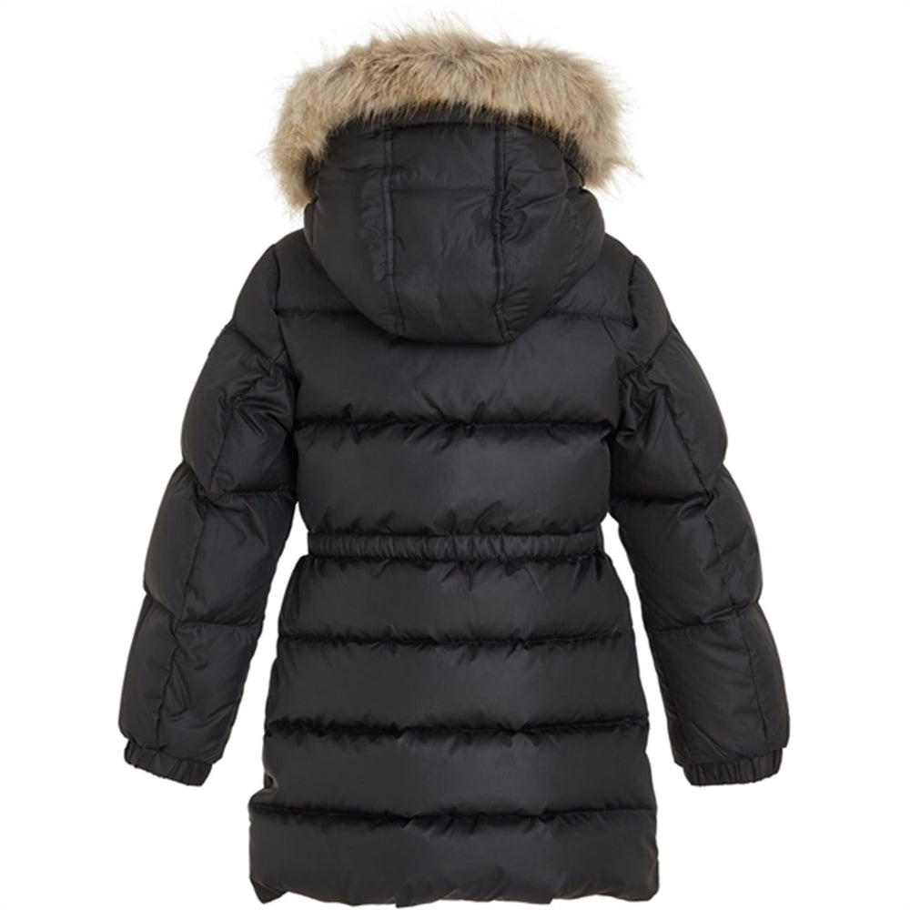 Long Waisted Dunjakke Black