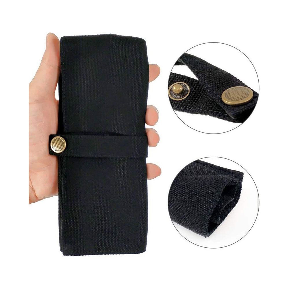 Stoff Aufbewahrungstasche Armband Organizer Smart Watch / Apple Watch (5x Fächer) - Schwarz