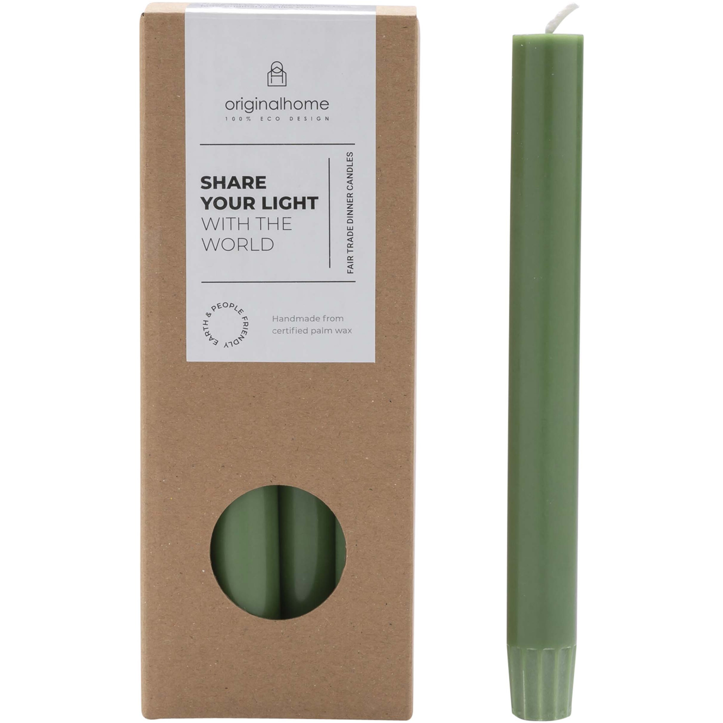 Originalhome 126323 - Bougies de Dîner Naturelles Matcha Élégantes