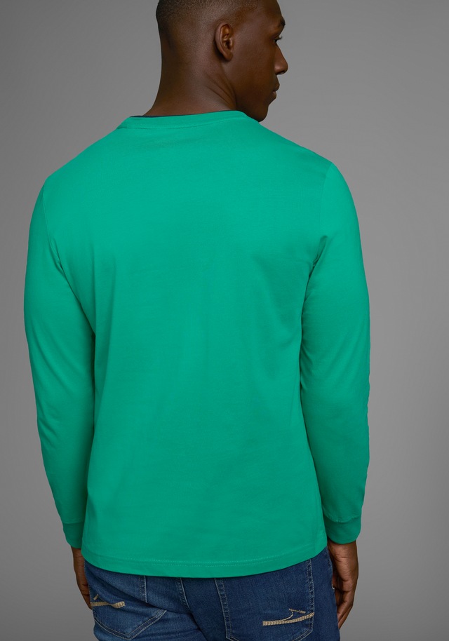 DELMAO Langarmshirt , mit modernem Print - NEUE KOLLEKTION