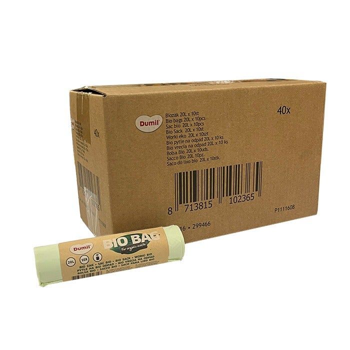 400st Biozakken 20 liter groen 45x50 cm composteerbaar Doos 40 rollen à 10 stuks (8713815102365)