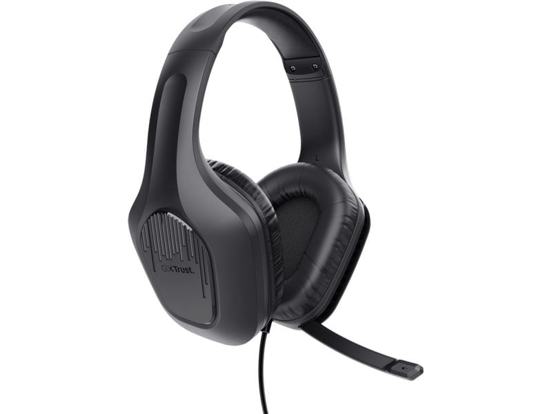 Trust GXT 415 Zirox Schwarz Federleichtes, ohrumschliessendes Gaming-Headset, hergestellt für PC, Laptop und Konsolen